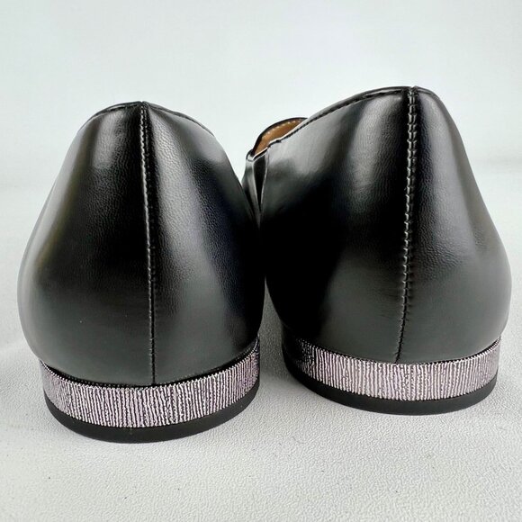 Franco Sarto Womens Rachelle Black Tassel Flat Loafer Pointed Toe size 7.5M - Picture 5 of 16